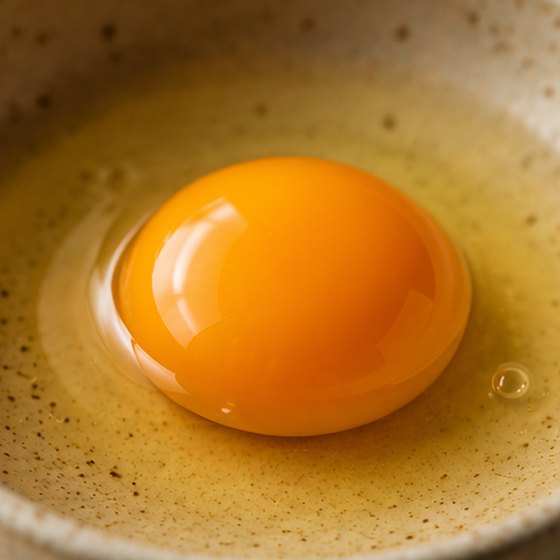 A rich orange egg yolk.