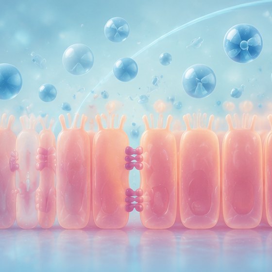 Warm, abstract microscopic forms inspired by bacterial cell structures.